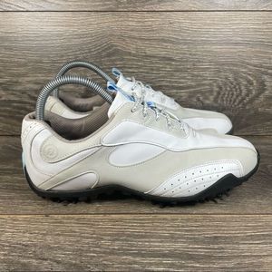 FootJoy Lo Pro Collection White Tan Leather Golf Spikes Shoes (97058) Women's 8